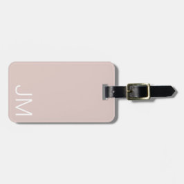 Blush Pink Oversified Mit Monogramm Initials Trend Gepäckanhänger