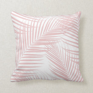 Blush Pink Palm Blätter Dream Cali Sommer Besicht Kissen