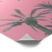 Blush Pink Palm Trees Beach Print Poster (Ecke)