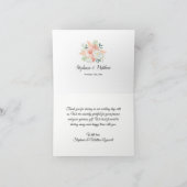 Blush Pink Pampas Floral Wasserfarbe Hochzeit Dankeskarte (Innenseite)