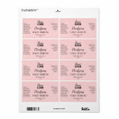 Blush Pink Paper Texture Clariating Serum Labels (Vorne)