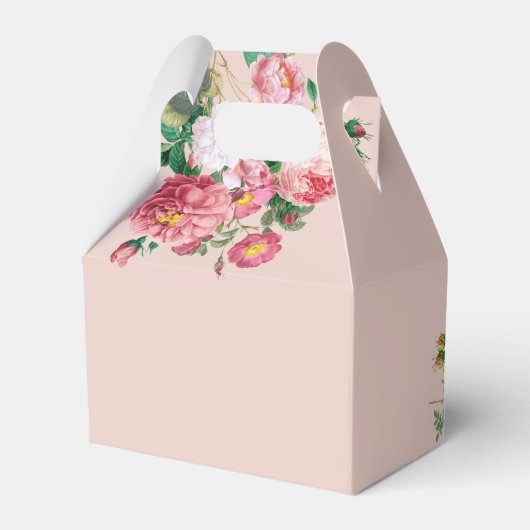 Blush Pink Parfüm Flasche Brautparty Geschenkschachtel (Rückseite)