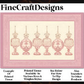 Blush Pink Parfümflaschen Decanter AD7 Decoupage Seidenpapier