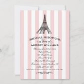 Blush Pink Paris Eiffel Tower Brautparty Einladung (Vorderseite)