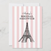 Blush Pink Paris Eiffel Tower Brautparty Einladung (Rückseite)