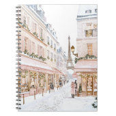 Blush Pink Paris Eiffelturm Winter Notizblock (Vorderseite)