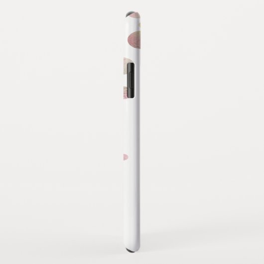 Blush Pink Pastel Iridescent Confetti Name Case-Mate iPhone Hülle (Hinten/Rechts)