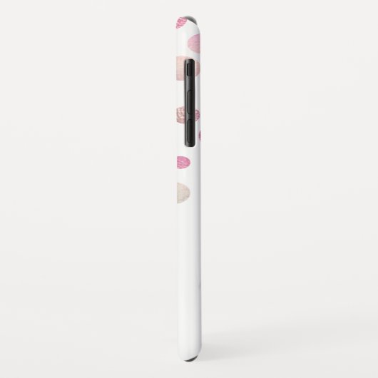 Blush Pink Pastel Iridescent Confetti Name Case-Mate iPhone Hülle (Hinten/Links)