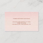 Blush Pink Pastel Ombre Glitzer Makeup Artist Visitenkarte (Rückseite)