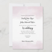 Blush Pink Pastellfarben Wasserfarben Hochzeit Einladung (Vorderseite)