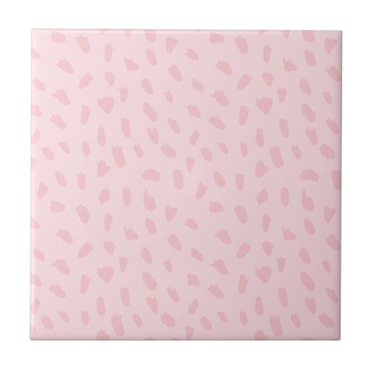 Blush Pink Pattern Fliese (Vorderseite)