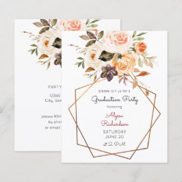 Blush Pink & Peach Bloral Graduation Party