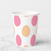 Blush Pink Peach Easter Eggs Paper Cups Pappbecher (Rückseite)