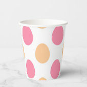 Blush Pink Peach Easter Eggs Paper Cups Pappbecher (Vorderseite)