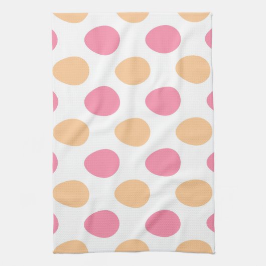 Blush Pink Peach Easter Eggs Pattern Geschirrtuch (Vertikal)
