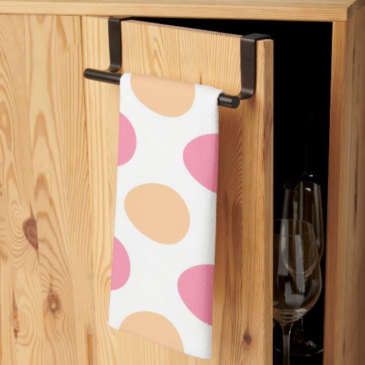 Blush Pink Peach Easter Eggs Pattern Geschirrtuch (Drittel gefaltet)