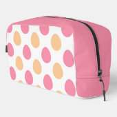 Blush Pink Peach Easter Eggs Pattern Toiletery Bag Waschbeutel (Rechte Ecke)