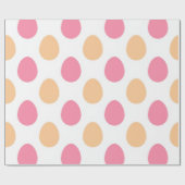 Blush Pink Peach Easter Eggs Wrapping Paper Geschenkpapier (Flach)