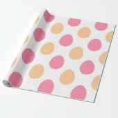 Blush Pink Peach Easter Eggs Wrapping Paper Geschenkpapier (Ungerollt)