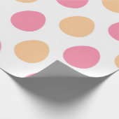 Blush Pink Peach Easter Eggs Wrapping Paper Geschenkpapier (Ecke)