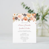 Blush Pink & Peach Floral Wedding (Stehend Vorderseite)