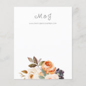 Blush Pink & Peach Floral Wedding (Rückseite)