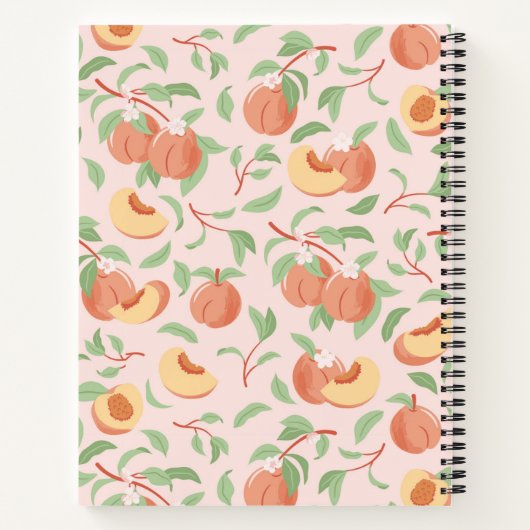 Blush Pink Peach Spiral Notebook Notizblock (Rückseite)