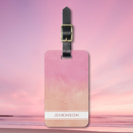 Blush Pink Peach Stilvoll Abstrakt Chic Niedlich Gepäckanhänger