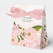 Blush Pink Peonies Aquarellfarben Brautparty Geschenkschachtel (Vorderseite)
