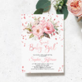 Blush Pink Peonies Blume Sweet Baby Girl Dusche Einladung