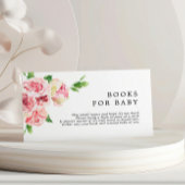 Blush Pink Peonies Book for Baby Enclosure Card Begleitkarte