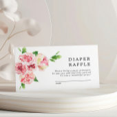 Blush Pink Peonies Diaper Umschließkarte Begleitkarte