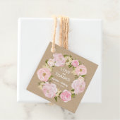 Blush Pink Peonies Kraft Papier Hochzeit Vielen Da Geschenkanhänger (Beispiel)
