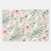 Blush Pink Peonies Succules & Eukalyptus Vines Geschenkpapier Set (Vorderseite)