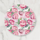 Blush Pink Peonies Watercolor Vielen Dank Geschenkanhänger (Rückseite)