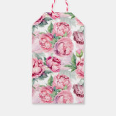 Blush Pink Peonies Watercolor Vielen Dank Geschenkanhänger (Rückseite)