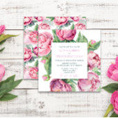Blush Pink Peonies Watercolor Wedding Einladung