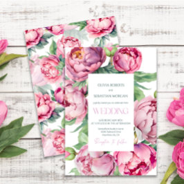 Blush Pink Peonies Watercolor Wedding Einladung