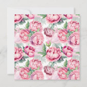 Blush Pink Peonies Watercolor Wedding Einladung (Rückseite)