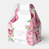 Blush Pink Peonies Watercolor Wedding Geschenkschachtel (Rückseite)