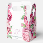 Blush Pink Peonies Watercolor Wedding Geschenkschachtel (Geöffnet)