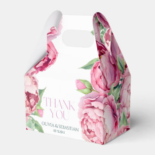 Blush Pink Peonies Watercolor Wedding Geschenkschachtel