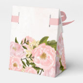 Blush Pink Peonies Watercolor Wedding Geschenkschachtel (Rückseite)
