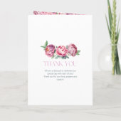 Blush Pink Peonies Watercolor Wedding Programm (Rückseite)