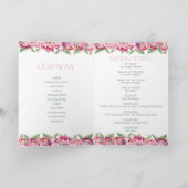 Blush Pink Peonies Watercolor Wedding Programm (Innenseite)