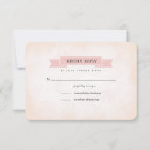 Blush Pink Peonies Watercolor Wedding RSVP Cards (Vorderseite)