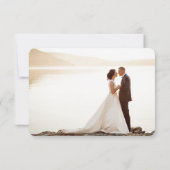 Blush Pink Peonies Wedding Danke Foto Card (Rückseite)