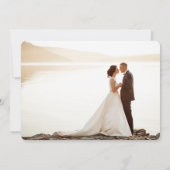 Blush Pink Peonies Wedding Danke Foto Card (Rückseite)