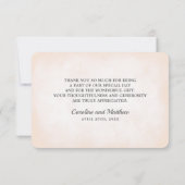 Blush Pink Peonies Wedding Dankeschön Karten (Rückseite)