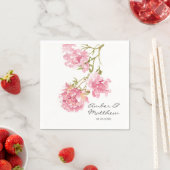 Blush Pink Peonies Wedding Napkins Serviette (Beispiel)